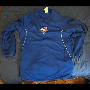 LIKE NEW MLB majestic Thermabase pullover toronto blue jays #mlb #bluejays